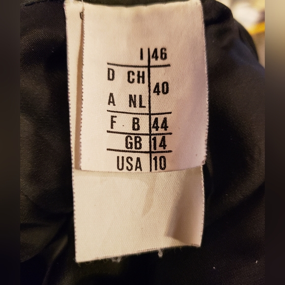 ACCENTO BY MARZOTTO black tan pinstripe blazer pantsuit EUC - Picture 4 of 6